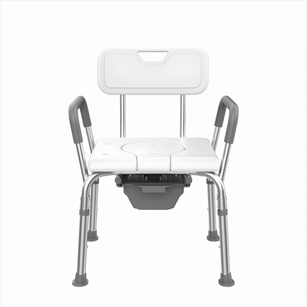 Chaise de douche et de toilette réglable à double usage, siège de salle de bain sûr et polyvalent