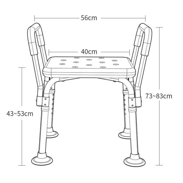 Non-Slip Shower Bath Stool for Bathroom, Stable and Comfortable Seat - Image 4