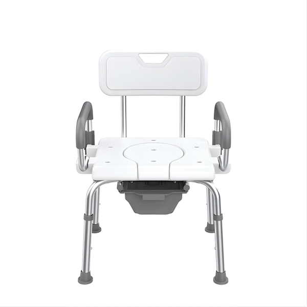 Chaise de douche et de toilette à double usage pour les personnes âgées, design sûr et confortable