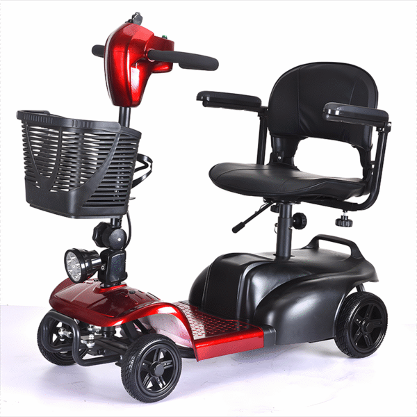 Smart Foldable Electric Scooter, Four-Wheel Mobility for Elderly & Family