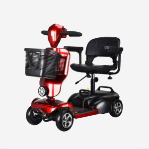 Foldable Compact Four-Wheel Mobility Scooter for Elderly, Battery-Powered
