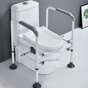 Safety Toilet Handrail Frame, No-Drill Support for Elderly Bathroom Use