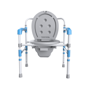 Mobile Toilet Chair for Elderly & Pregnant, Flip-Cover Commode Seat