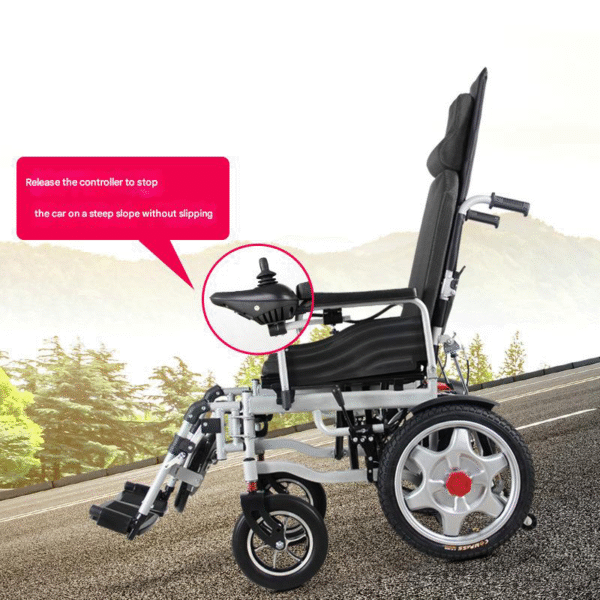 Fauteuil roulant électrique pliable intelligent, inclinaison complète, pour personnes âgées et handicapées