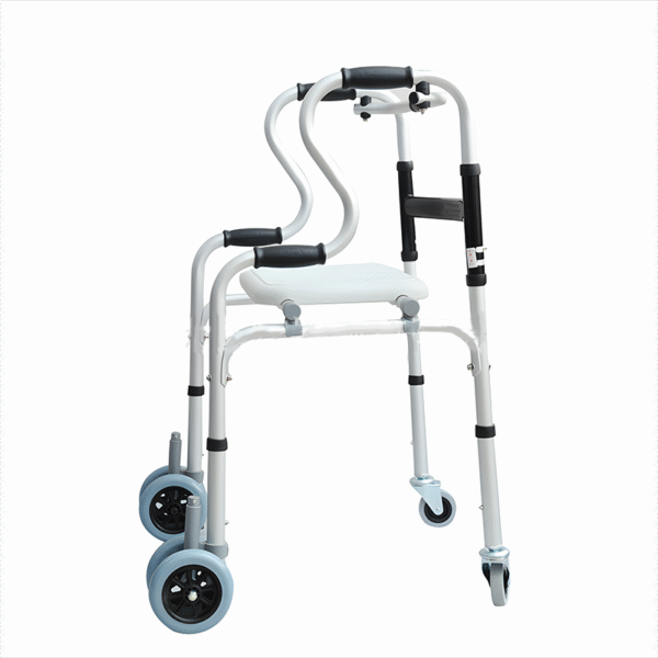 Aluminum Alloy Wheeled Walker with Seat for Elderly & Disabled - Image 2