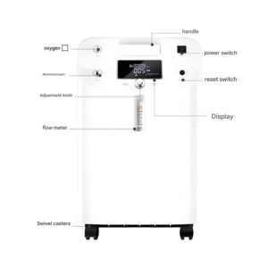 Machine à oxygène domestique 5L avec nébuliseur, appareil portable pour les personnes âgées