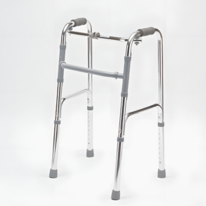 Adjustable Foldable Aluminum Alloy Walker, Four-Legged Aid for Seniors