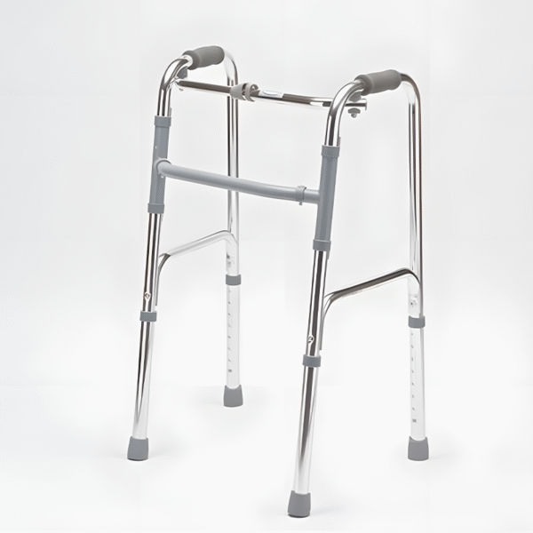 Adjustable Foldable Aluminum Alloy Walker, Four-Legged Aid for Seniors