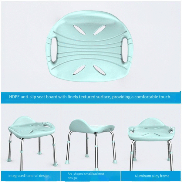 Supportive Elderly Bath Chair, Lightweight and Safe Shower Seat - Image 2