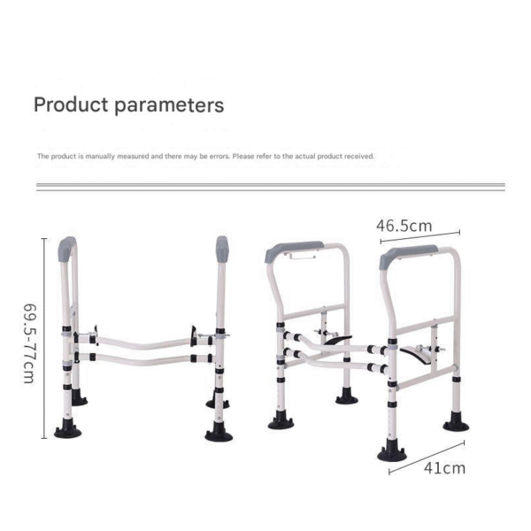 No-Drill Elderly Toilet Handrail, Non-Slip Bathroom Assistive Frame - Ảnh 2