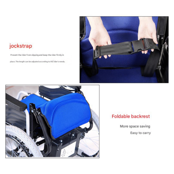 Smart Foldable Lightweight Electric Wheelchair for Elderly & Disabled - Image 2