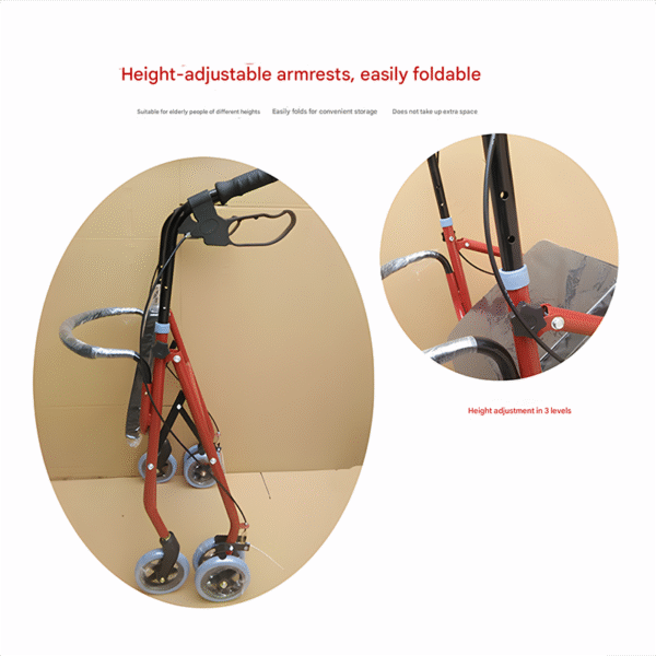 Foldable Elderly Shopping Cart Walker with Seat, Direct from Manufacturer - Bild 2