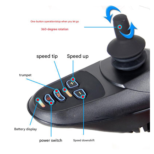 Foldable Lightweight Electric Wheelchair for Seniors & Disabled, Easy Travel - Image 3