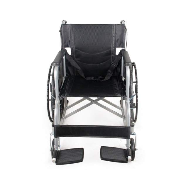 Foldable Lightweight Steel Wheelchair for Elderly & Pregnant, Direct Sale - Image 3
