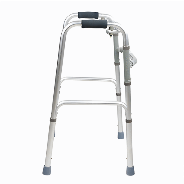 Adjustable Foldable Aluminum Alloy Walker, Four-Legged Aid for Seniors - Image 3