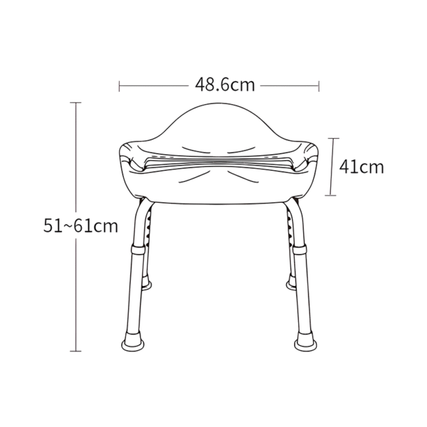 Supportive Elderly Bath Chair, Lightweight and Safe Shower Seat - Image 4