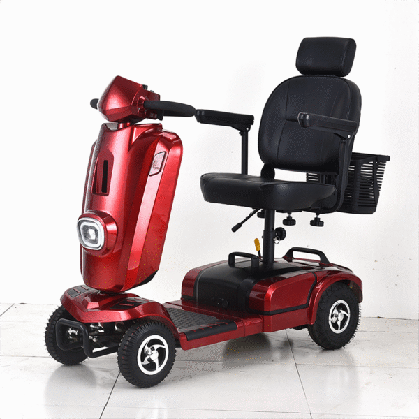 Foldable Dual-Seat Four-Wheel Mobility Scooter for Seniors & Disabled - Ảnh 4