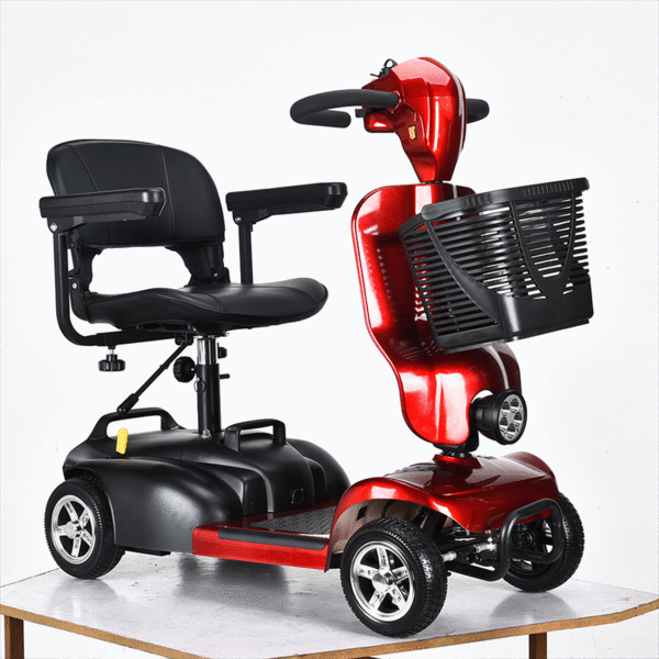 Foldable Compact Four-Wheel Mobility Scooter for Elderly, Battery-Powered - Ảnh 4
