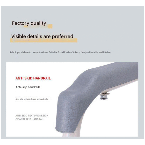 No-Drill Elderly Toilet Handrail, Non-Slip Bathroom Assistive Frame - Ảnh 4