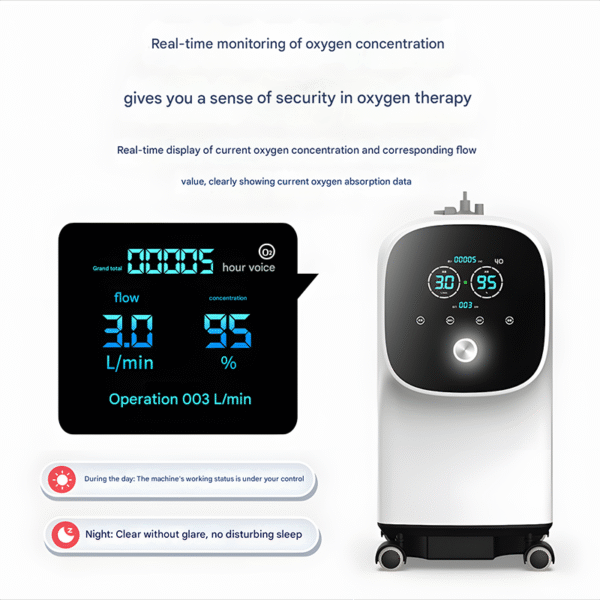 3L Portable Oxygen Generator for Home Use, Suitable for Elderly & Pregnant Women - Image 4