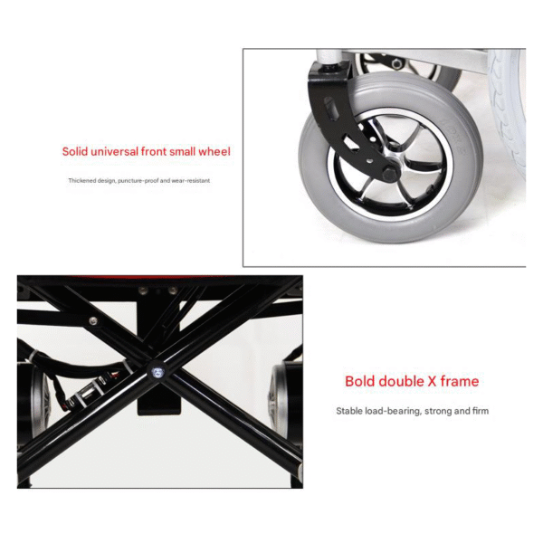 Smart Foldable Lightweight Electric Wheelchair for Elderly & Disabled - Image 4