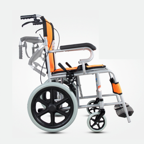 Foldable Lightweight Nursing Wheelchair for Elderly, Disabled & Children - Image 4