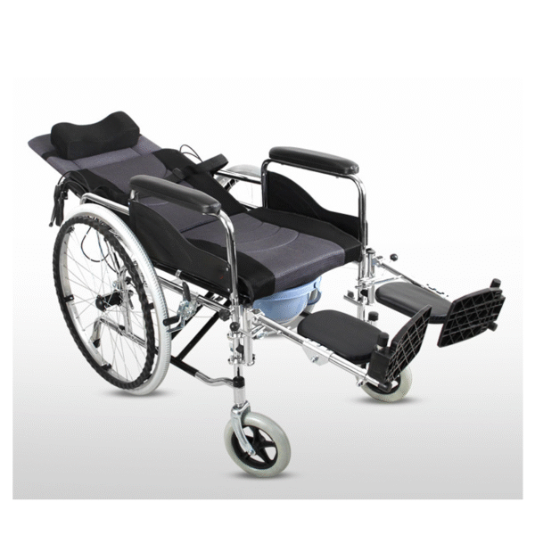 Foldable Wheelchair with Toilet & Hydraulic System for Elderly & Disabled - Image 4