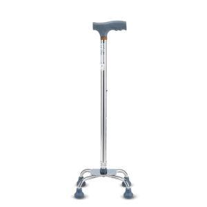 Quad-Claw Aluminum Alloy Walker, Adjustable Four-Legged Cane for Seniors