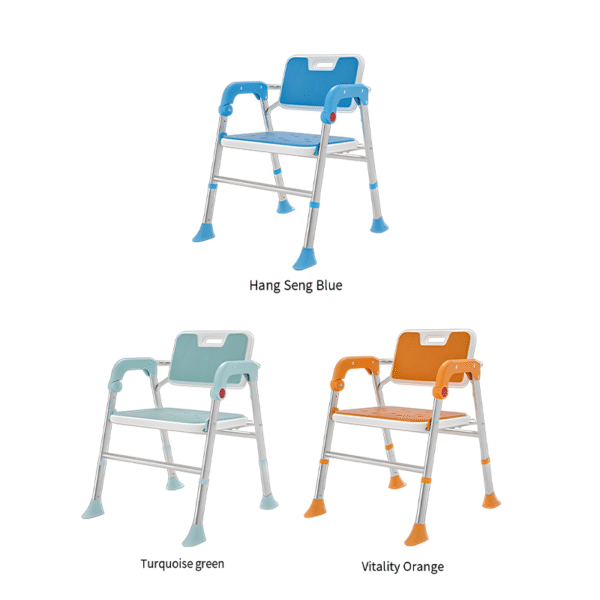 Folding Shower Chair for Seniors, Lightweight and Portable Bath Seat - Image 4